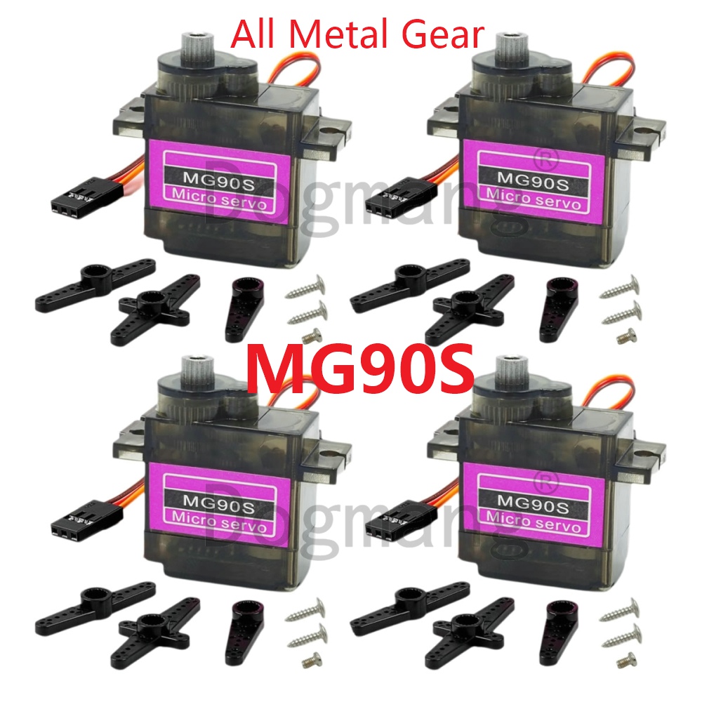 Rc Helicopter Servo - MG90S Servo 1/2/4/10/20/50 pièces tout engrenage