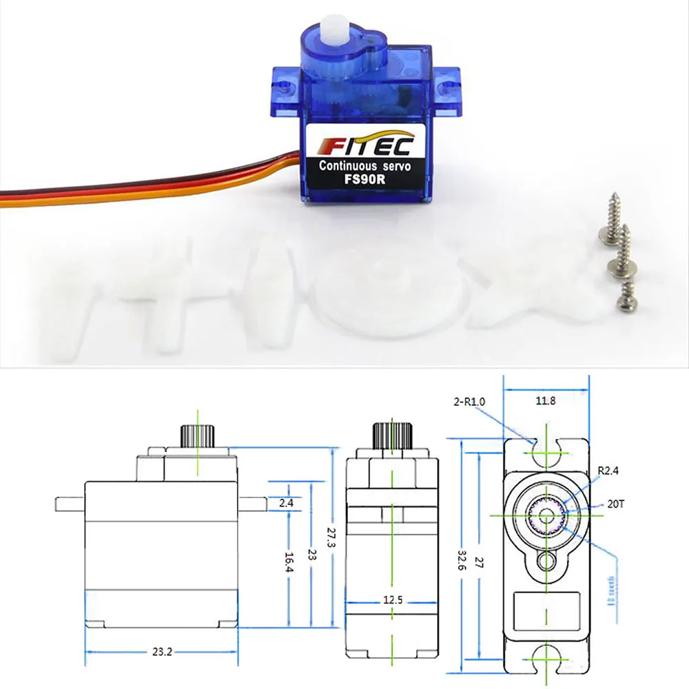 Feetech Mini FS90R Micro Servo - Rc Helicopter Servo avis et prix