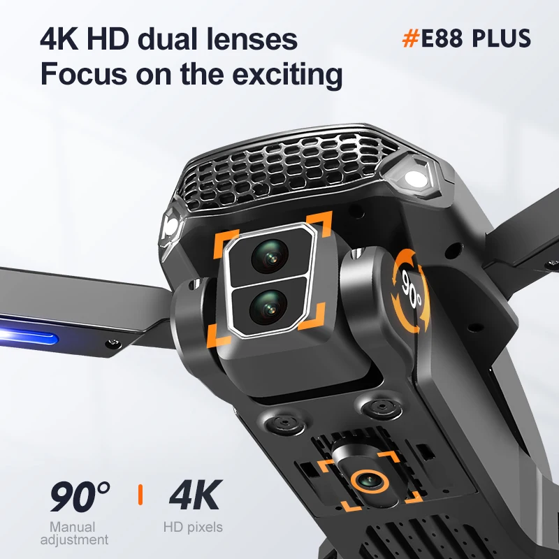 Nouveau drone quadrirotor E88  - Rc Helicopter Case avis et prix